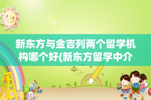 新东方与金吉列两个留学机构哪个好(新东方留学中介)