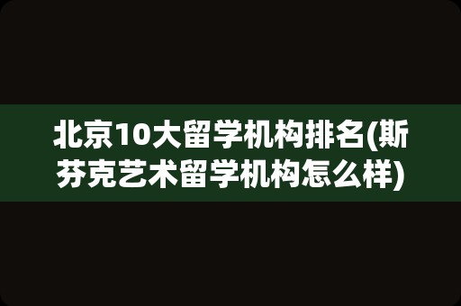 北京10大留学机构排名(斯芬克艺术留学机构怎么样)