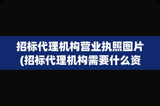 招标代理机构营业执照图片(招标代理机构需要什么资质)