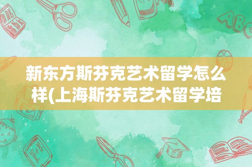 新东方斯芬克艺术留学怎么样(上海斯芬克艺术留学培训)