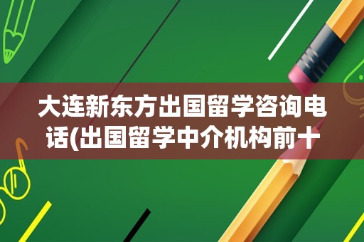 大连新东方出国留学咨询电话(出国留学中介机构前十名)