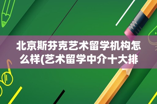 北京斯芬克艺术留学机构怎么样(艺术留学中介十大排名)