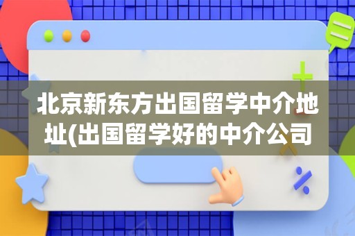 北京新东方出国留学中介地址(出国留学好的中介公司)