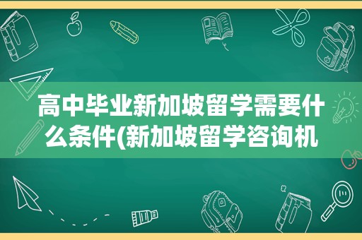 高中毕业新加坡留学需要什么条件(新加坡留学咨询机构)