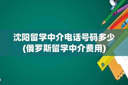 沈阳留学中介电话号码多少(俄罗斯留学中介费用)