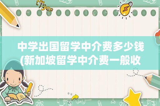 中学出国留学中介费多少钱(新加坡留学中介费一般收多少)