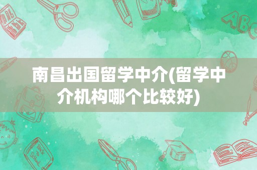 南昌出国留学中介(留学中介机构哪个比较好)