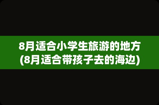 8月适合小学生旅游的地方(8月适合带孩子去的海边)