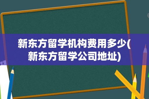 新东方留学机构费用多少(新东方留学公司地址)