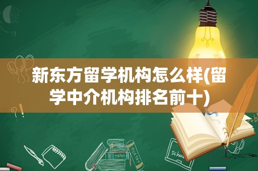 新东方留学机构怎么样(留学中介机构排名前十)