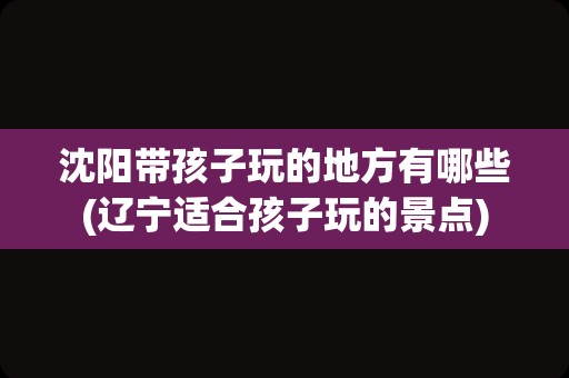 沈阳带孩子玩的地方有哪些(辽宁适合孩子玩的景点)