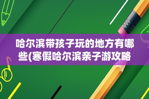 哈尔滨带孩子玩的地方有哪些(寒假哈尔滨亲子游攻略)