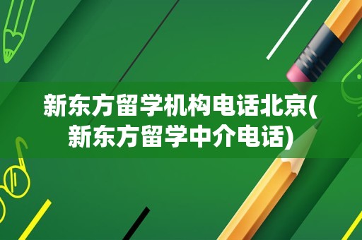 新东方留学机构电话北京(新东方留学中介电话)