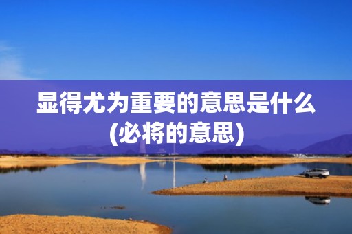 显得尤为重要的意思是什么(必将的意思)