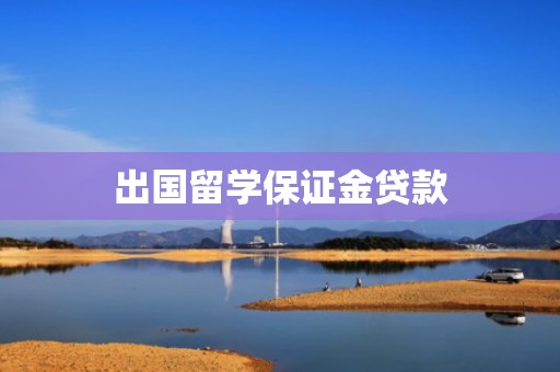 出国留学保证金贷款