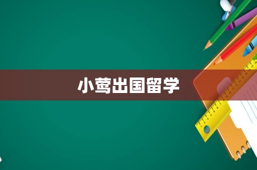 小莺出国留学