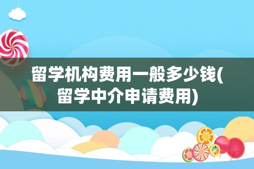 留学机构费用一般多少钱(留学中介申请费用)