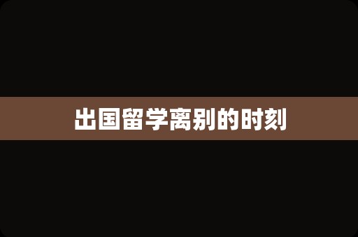 出国留学离别的时刻