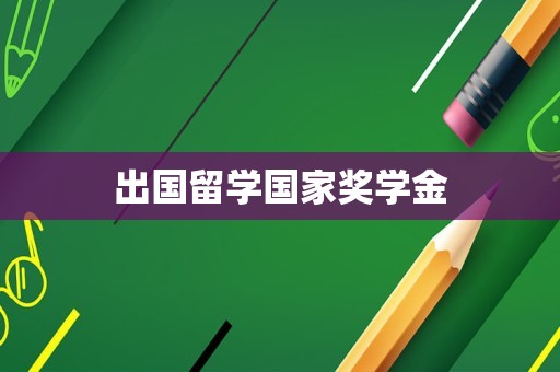 出国留学国家奖学金
