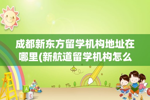 成都新东方留学机构地址在哪里(新航道留学机构怎么样)