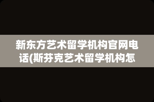 新东方艺术留学机构官网电话(斯芬克艺术留学机构怎么样)