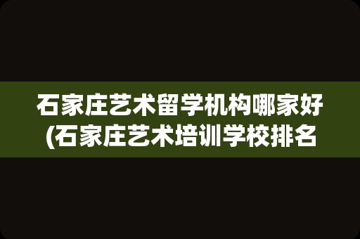 石家庄艺术留学机构哪家好(石家庄艺术培训学校排名)