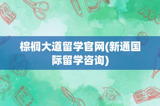 棕榈大道留学官网(新通国际留学咨询)